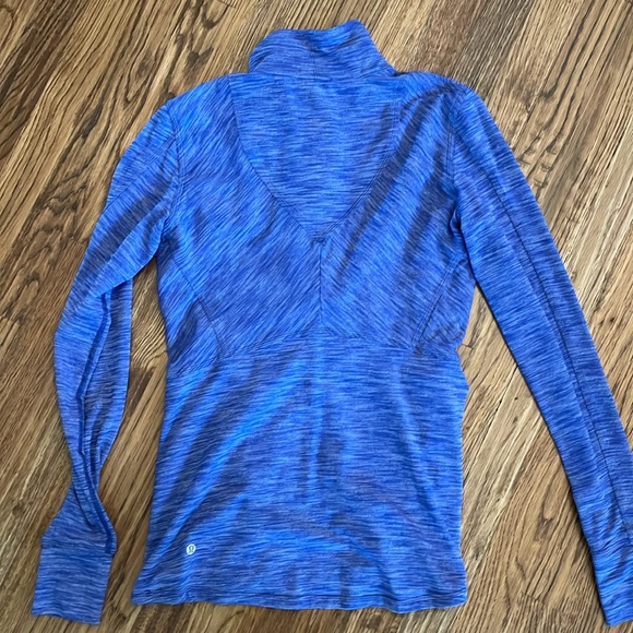 Lululemon Kanto Catch Me 1/2 Zip Heathered Sapphire Blue size 8 - Picture 6 of 6